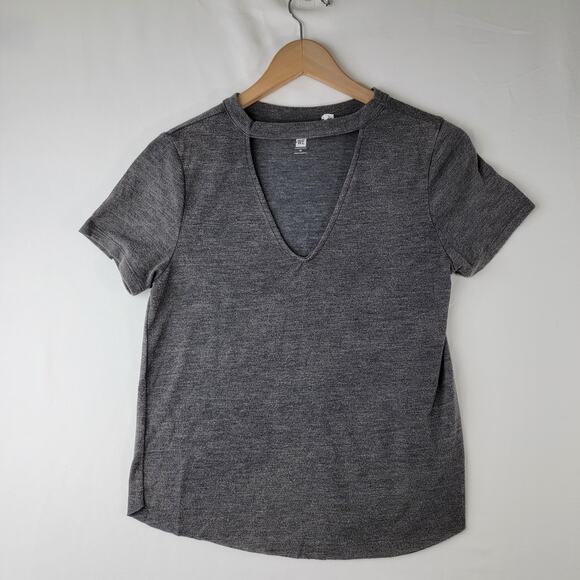 We The Free Womens Charcoal Gray V-Neck Basic Tee Size XS - Picture 6 of 7